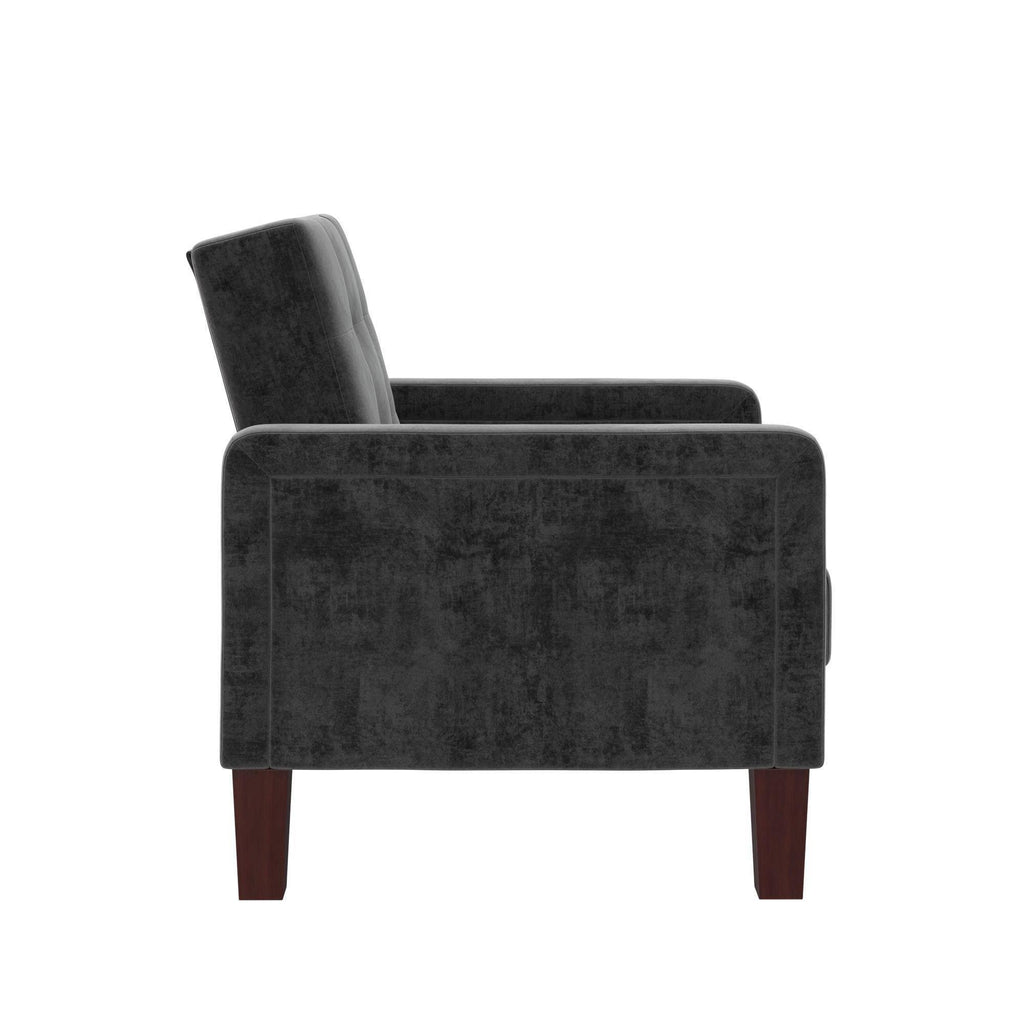 Gray Velvet Accent Chair T5587