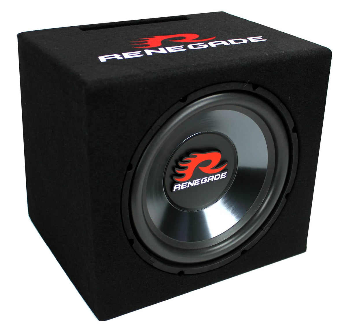 Black Single Car Audio Subwoofer with Enclosure Q474