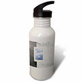Blue Hydrangea Wedding Floral 21 oz Sports Water Bottle V2675