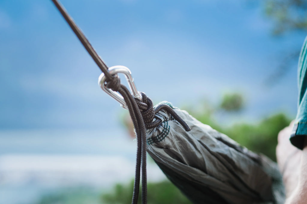 Double Camping Hammock with Straps & Steel Carabiners U867