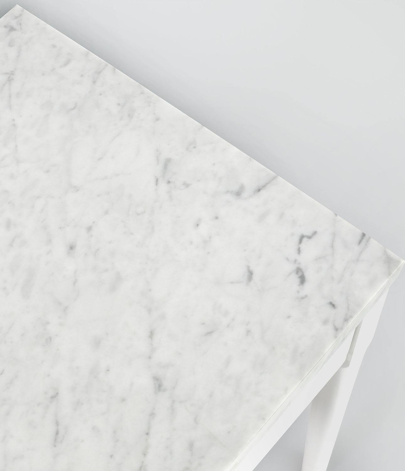 18x22 Square White Marble Side Table B85530