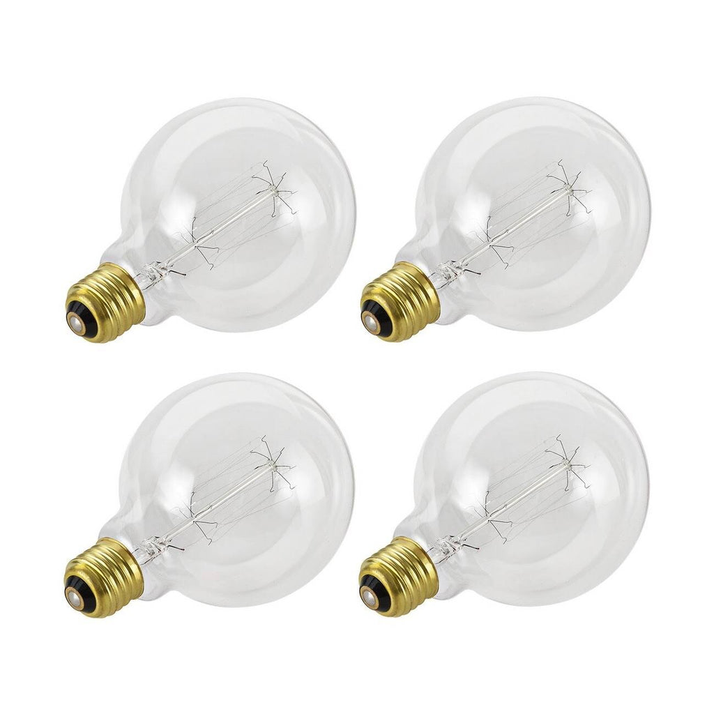 40W E26 Incandescent Edison Globe Light Bulb Set of 4 X49290