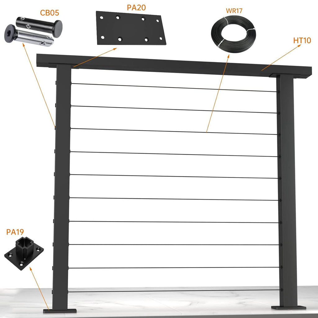 Black Powder Coated Aluminum Post Pack of 2 V68366