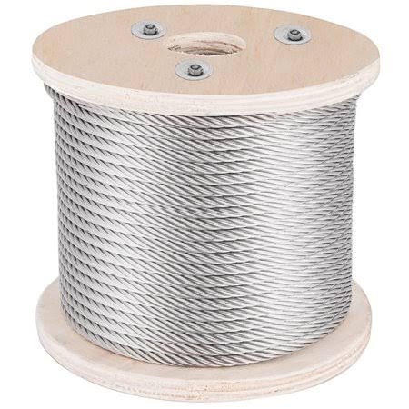 Stainless Steel Cable Railing 3/8 inch x 100ft, 304 Marine Grade Braided Aircraft Cable 7x19 Strands K3090