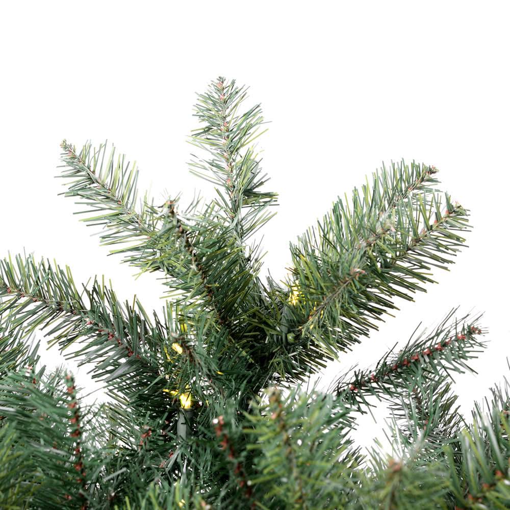 4.5 ft Green Pencil Pine Christmas Tree with Warm White LED Lights F692