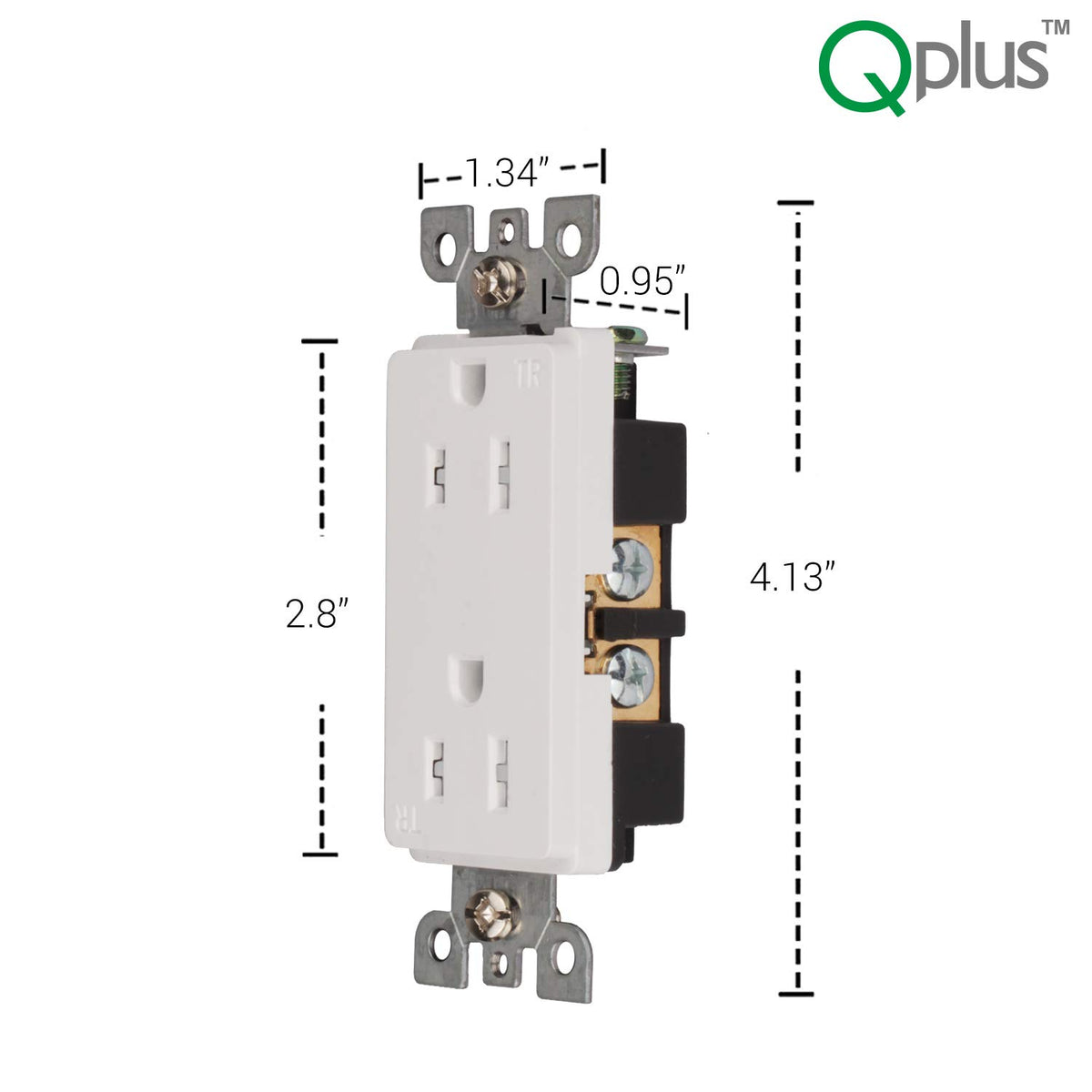 Pack of 100 White Tamper-Resistant Electrical Outlets, 15A / 125VAC / 2500W B660