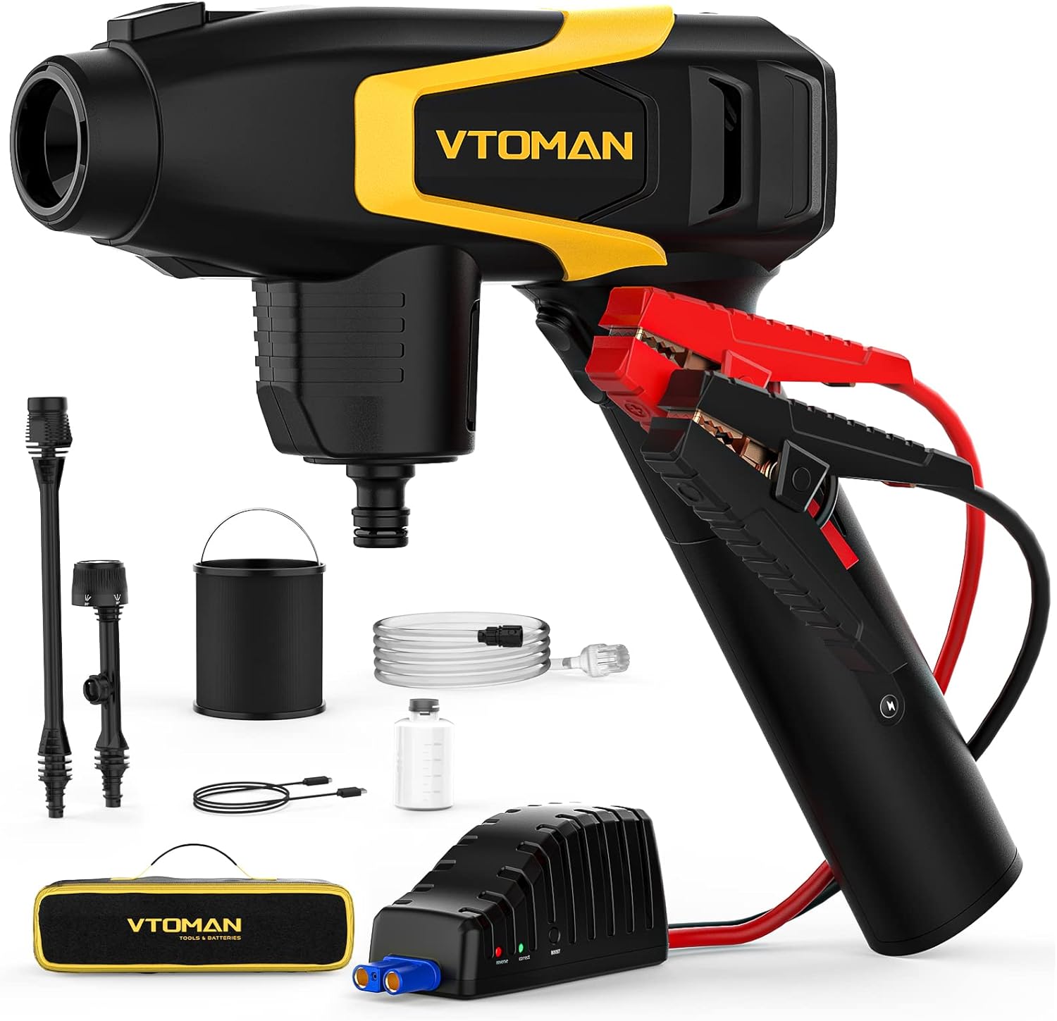 Cordless Pressure Washer with Jump Starter Battery Pack V98040