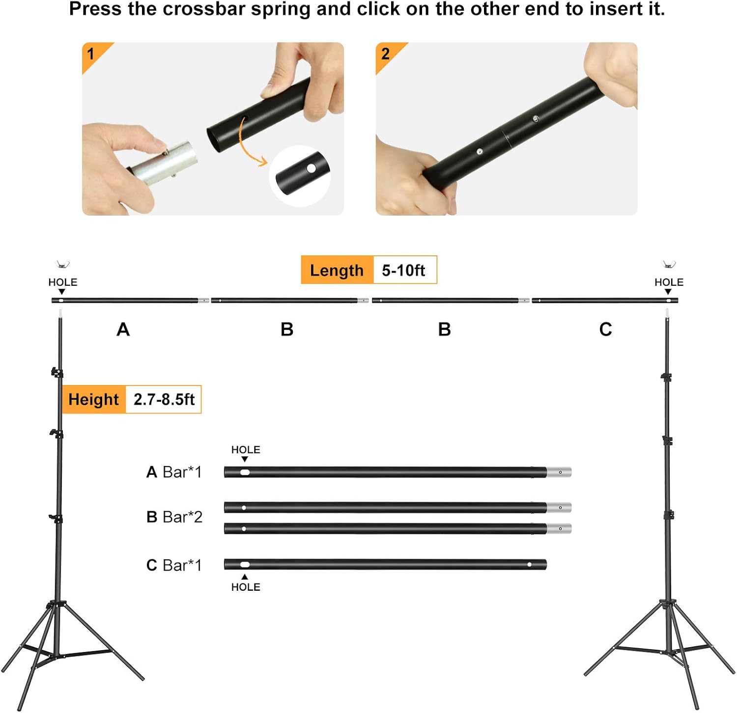 Adjustable Background Support Stand with Carry Bag N723048