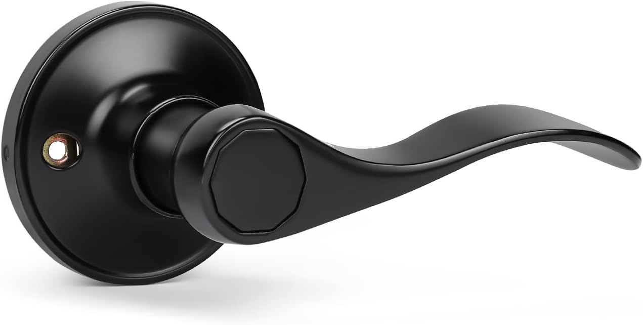10 Pack Matte Black Passage Door Lever Sets S96879