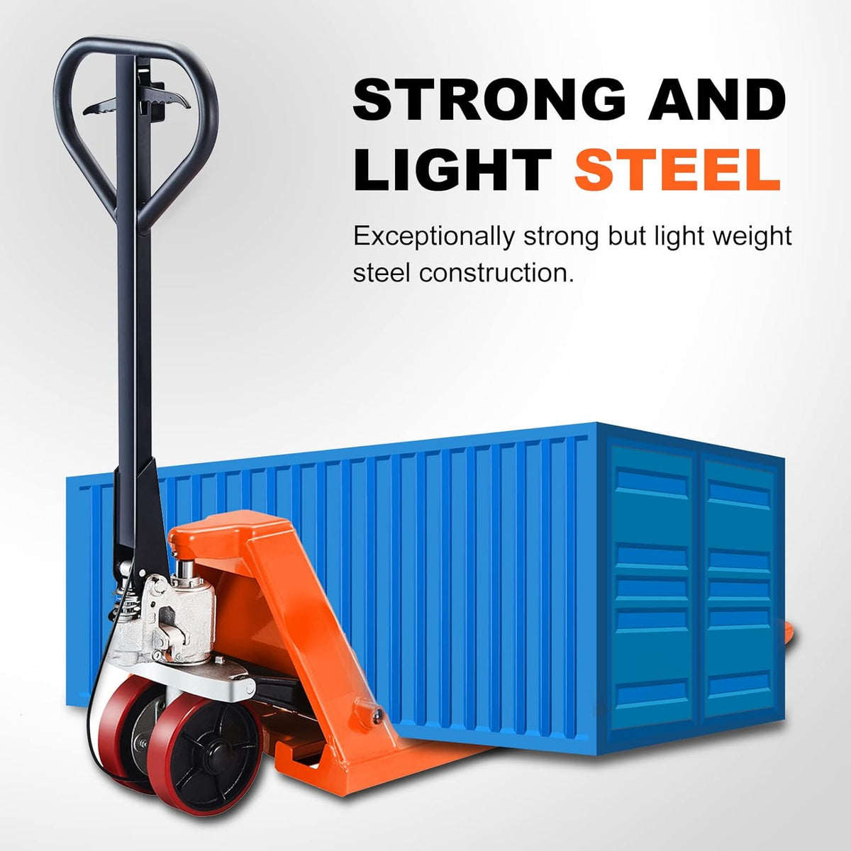 Pallet Jack 5500lbs Capacity 48”L×27”W with Brake System Q335852
