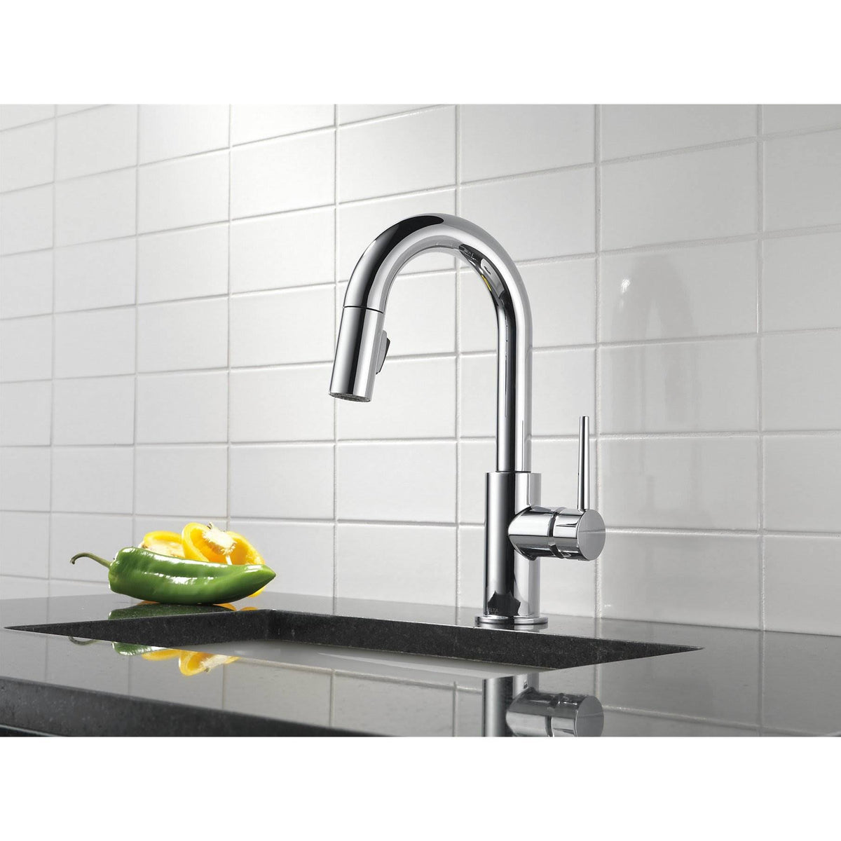 Chrome Single Handle Pull-Down Bar/Prep Faucet F9430