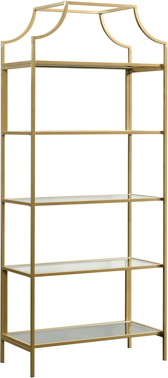 Satin Gold Finish Bookcase Z875