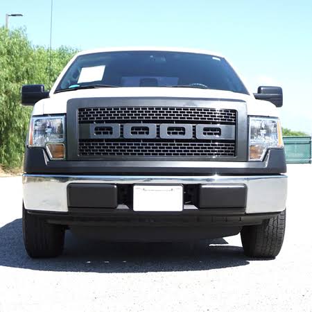 Gray ABS Carbon Fiber Look Front Hood Grille for Ford F150 X3485