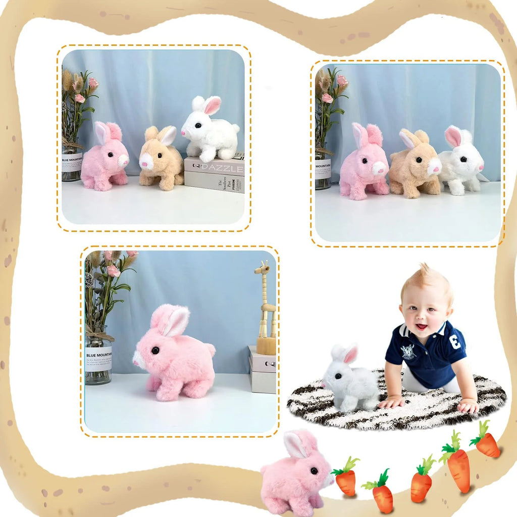 Easter Plush Stuffed Bunny Toy Walking Rabbit Educational Toys for Kids K2553