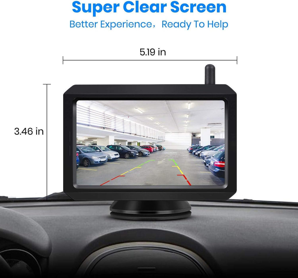 720P Digital Wireless Backup Camera with 2 Cameras and 5 TFT Monitor M2540