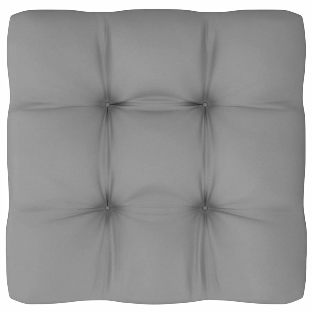11 Piece Gray Cushion Pinewood Patio Lounge Set C745898
