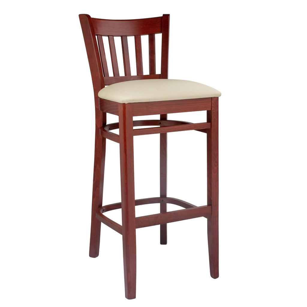 Mahogany Brown Vertical Bar Stool U7642