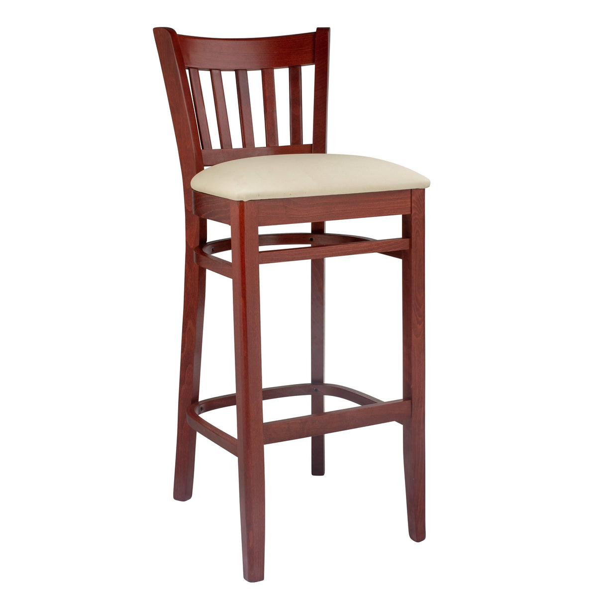 Mahogany Brown Vertical Bar Stool U7642