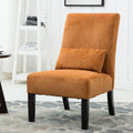 Orange Chenille Armless Accent Chair X491