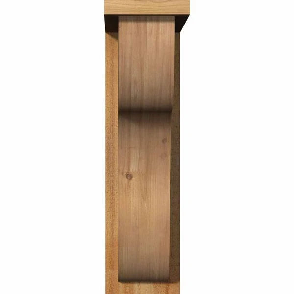 6x22W x 14x22D x 22x22H Western Red Cedar Corbel with Backplate H372