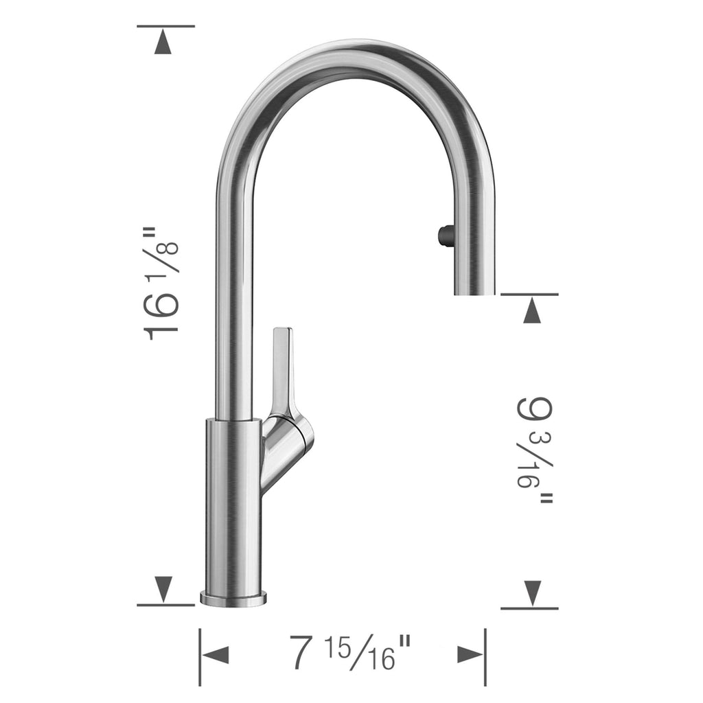 Classic Steel Pull Down Single Handle Kitchen Faucet D66709