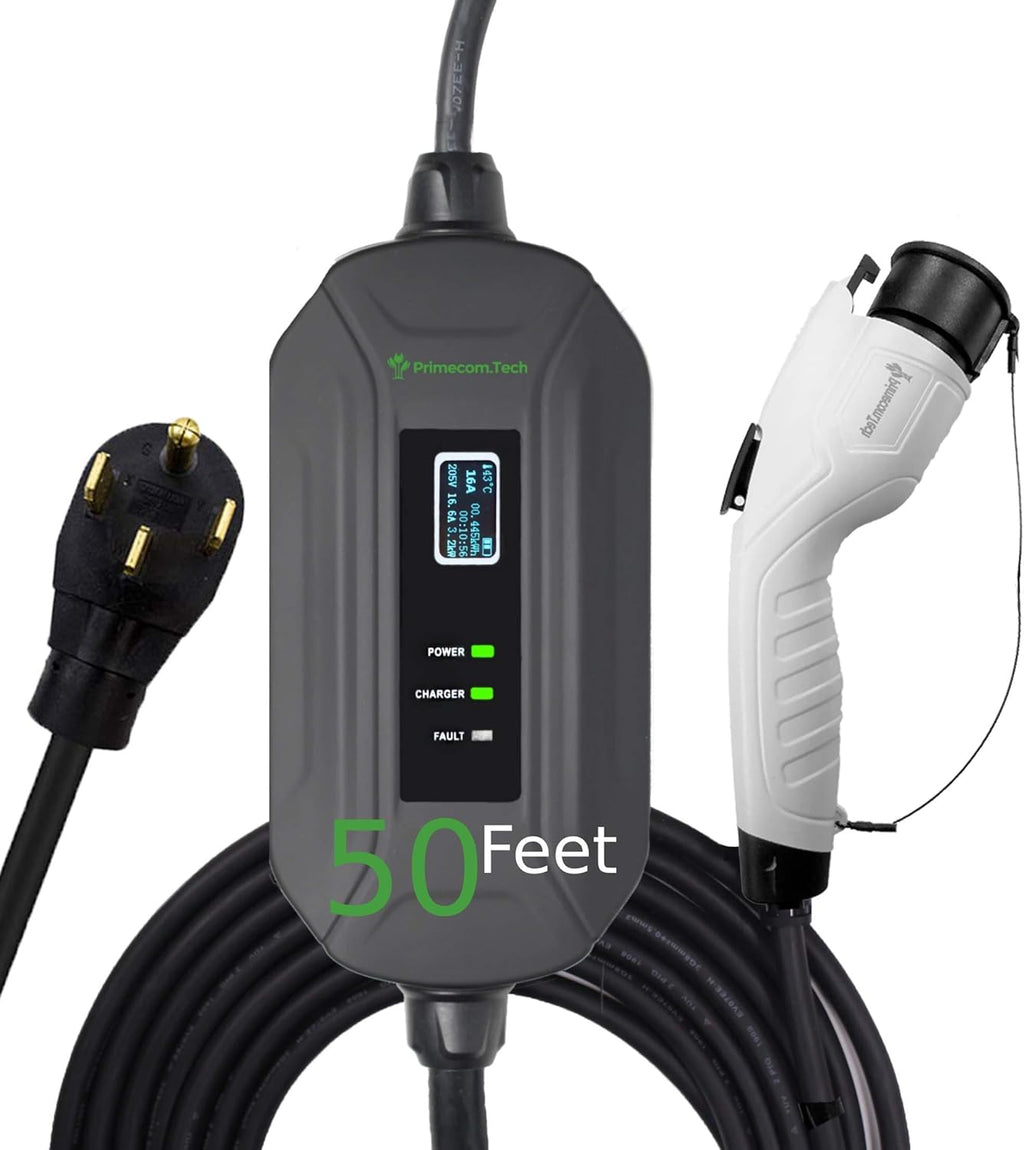 Portable Level 2 Electric Vehicle Charger, 16Amp, 35 Feet U455011