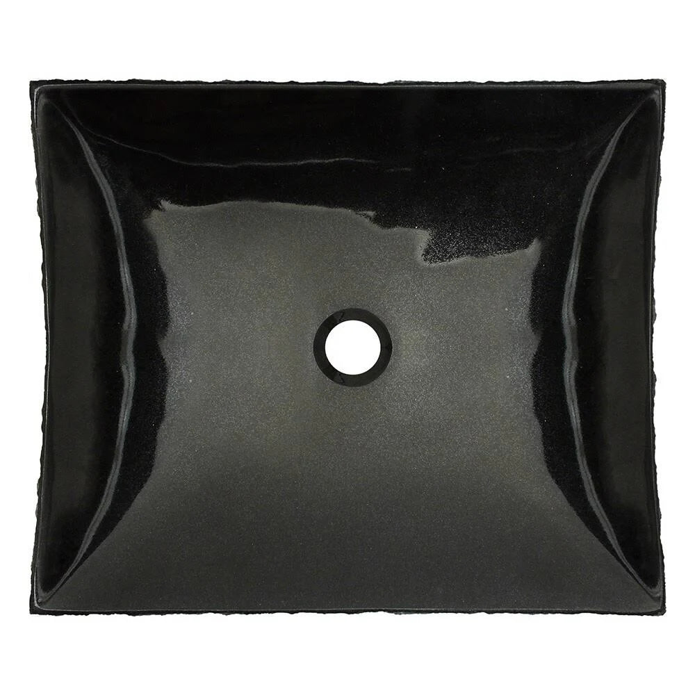 Black Granite Vessel Sink H9484