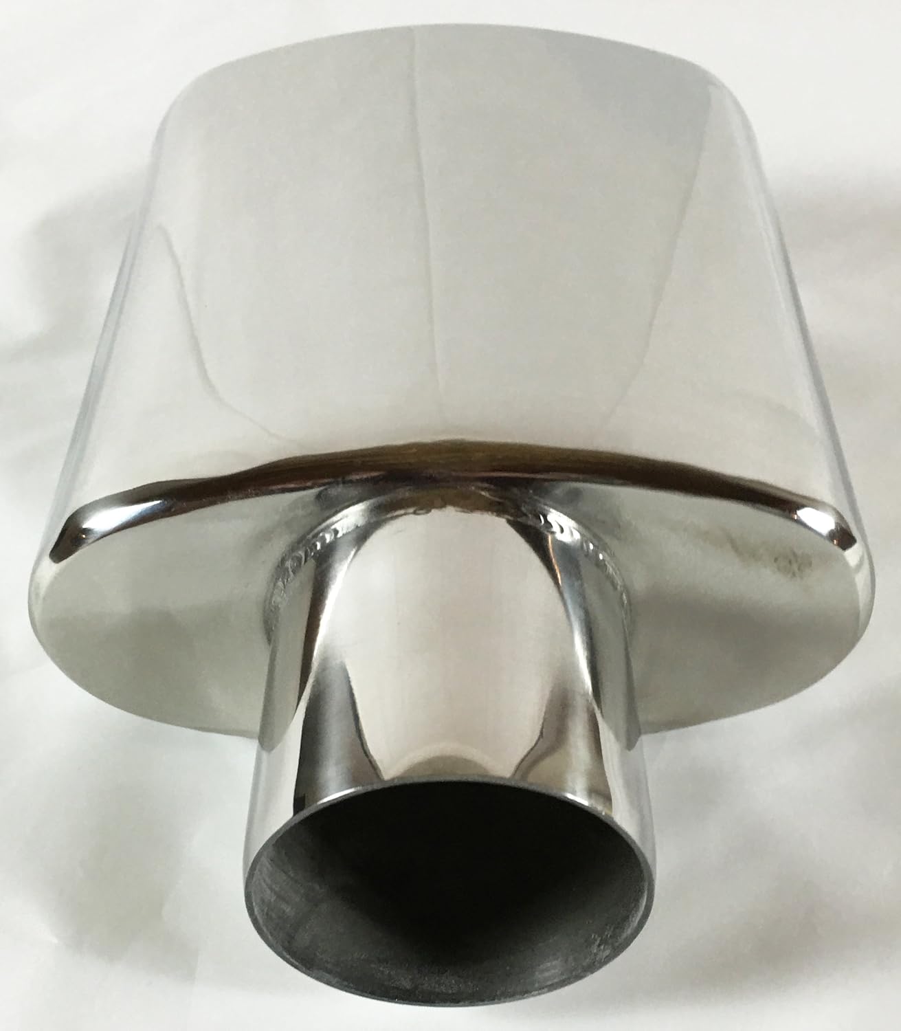 Polished Stainless Steel Rolled Oval Exhaust Tip Pack of 2 G2489
