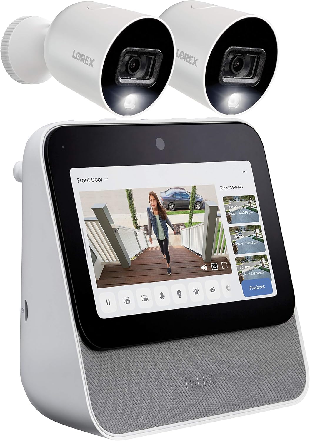 Smart Home Security Center (64GB) with 2 x 1080p HD Wi-Fi Cameras with Color Night Vision W915877