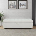 Wide Tufted Rectangle Storage Ottoman M7291