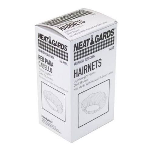 Nylon Dark Brown Disposable Hairnet - 1440 per CASE H53974