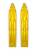 Pair of Yellow 8" Snowmobile Skis F26765