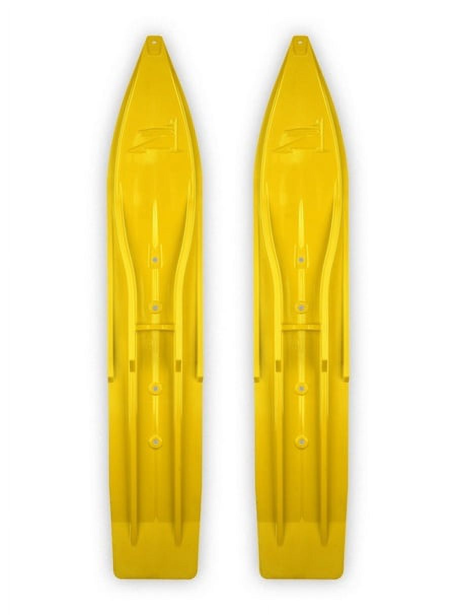 Pair of Yellow 8" Snowmobile Skis F26765