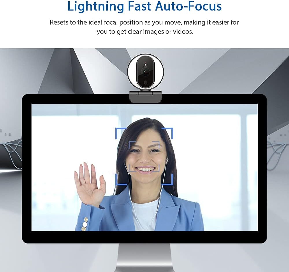 1080P Webcam with Dual Microphones and Auto-Focus Q69741