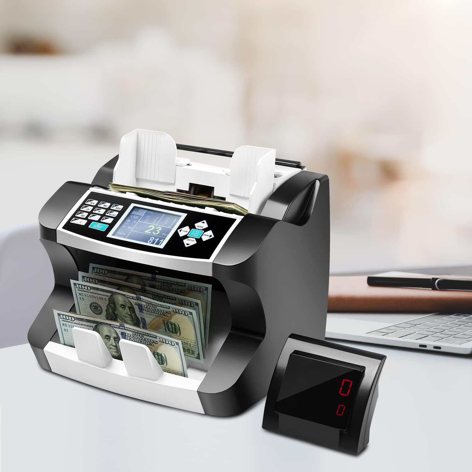 US Dollar Money Counter Machine with Counterfeit Detection Q798