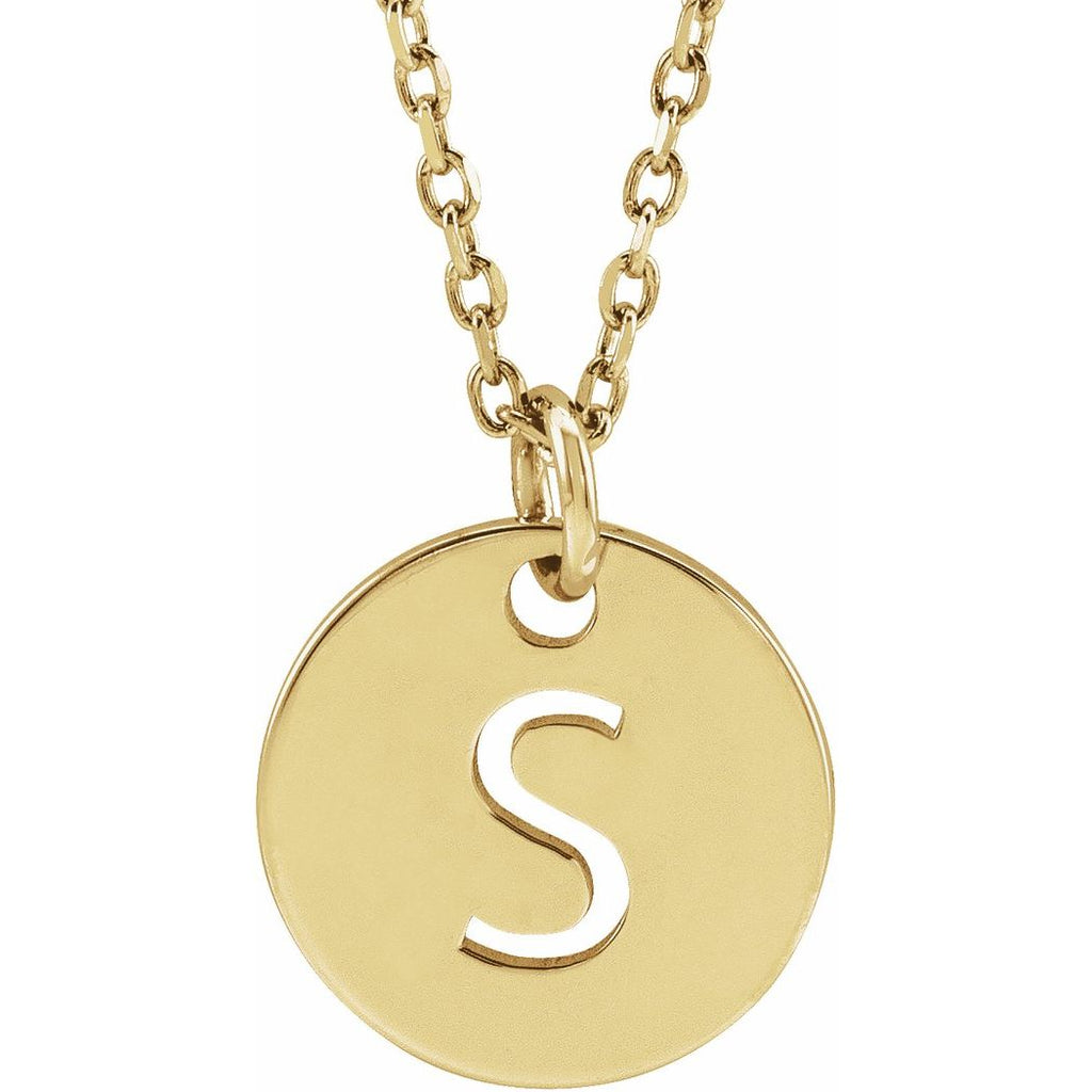 18k Yellow Gold Plated Sterling Silver Initial Necklace K798122