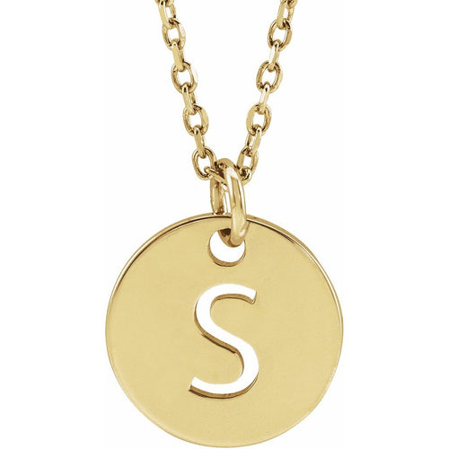 18k Yellow Gold Plated Sterling Silver Initial Necklace K798122