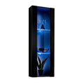 Black Wall Mounted Floating Bookcase Cabinet D870530