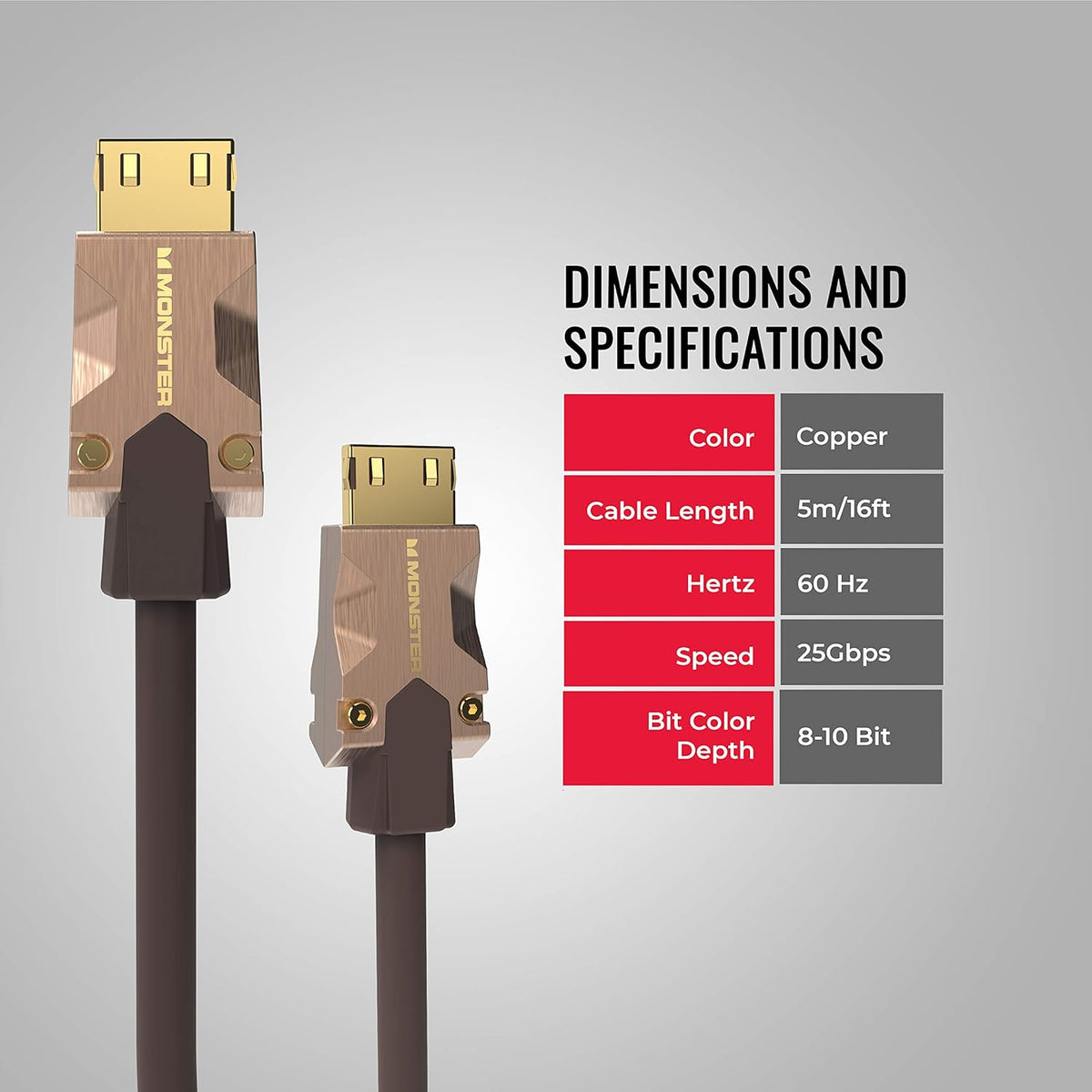 Certified Premium Ultra High Speed HDMI Cable - 2.0 4K 60Hz, 25 Gbps - 5 Meters (16.4 Ft) P128