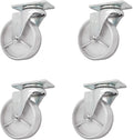 Steel Wheel Caster Set of 4, 350 Lbs Capacity Per Caster, Pack of 2 Q756243