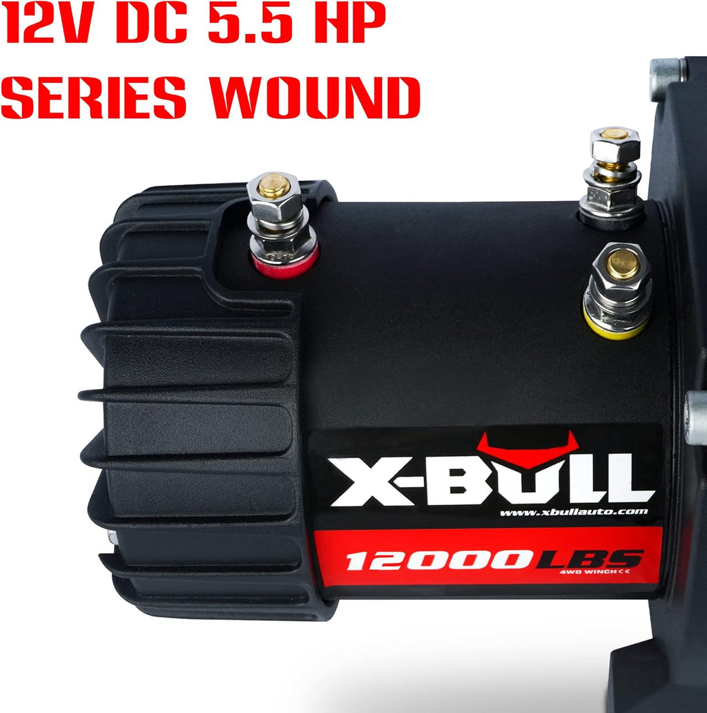 Blue 12000 lb Electric Winch Kit with Wireless Remote B78418
