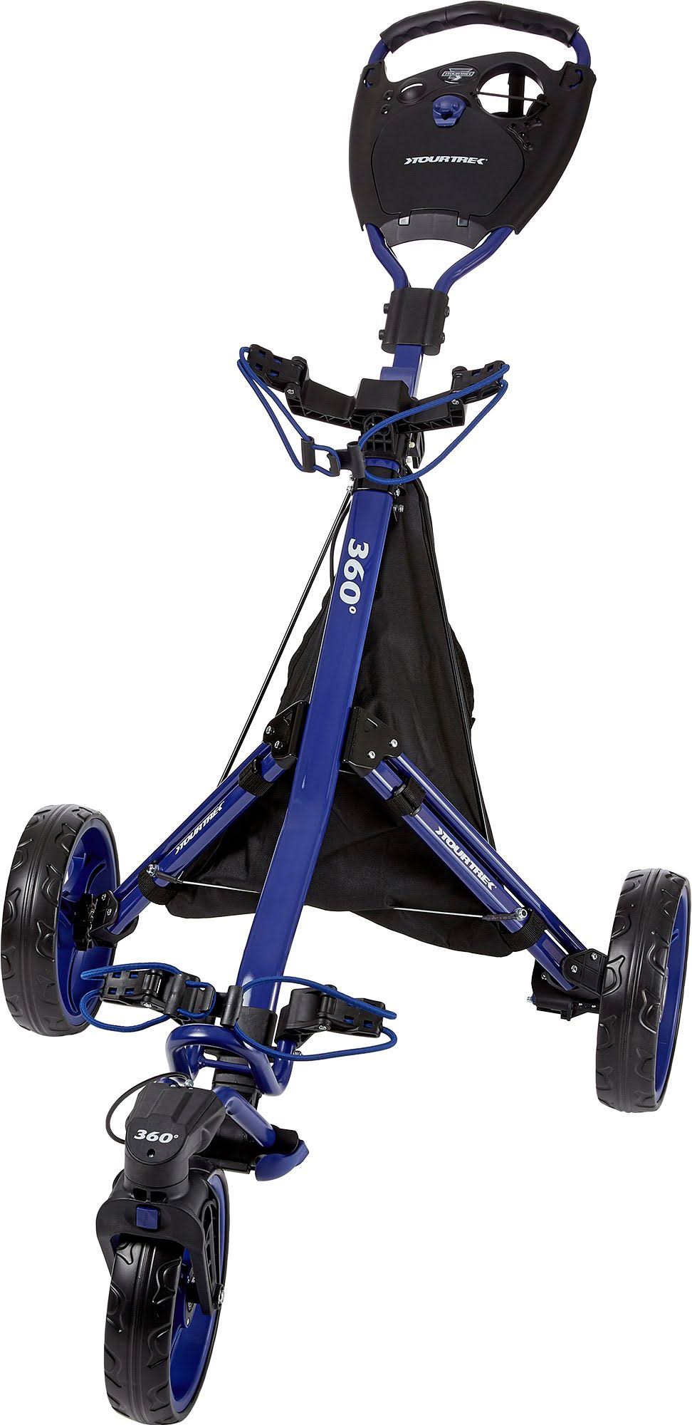 Blue 3-Wheel Push Cart Y2142