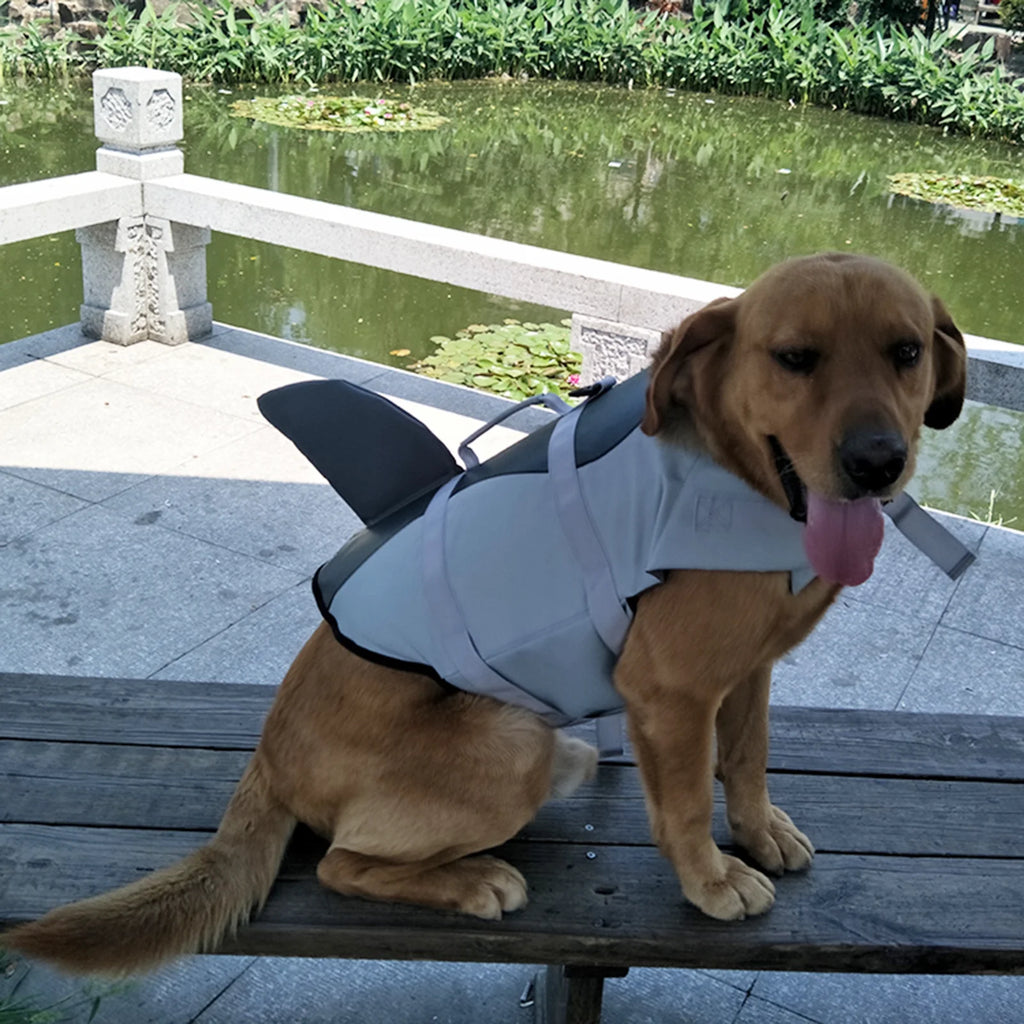 Dog Pet Shark Swimsuit Vest Pet Safety Wear Dog Swimsuit Preserver For Water Safety Device At The Pool, Beach, Boating X91420