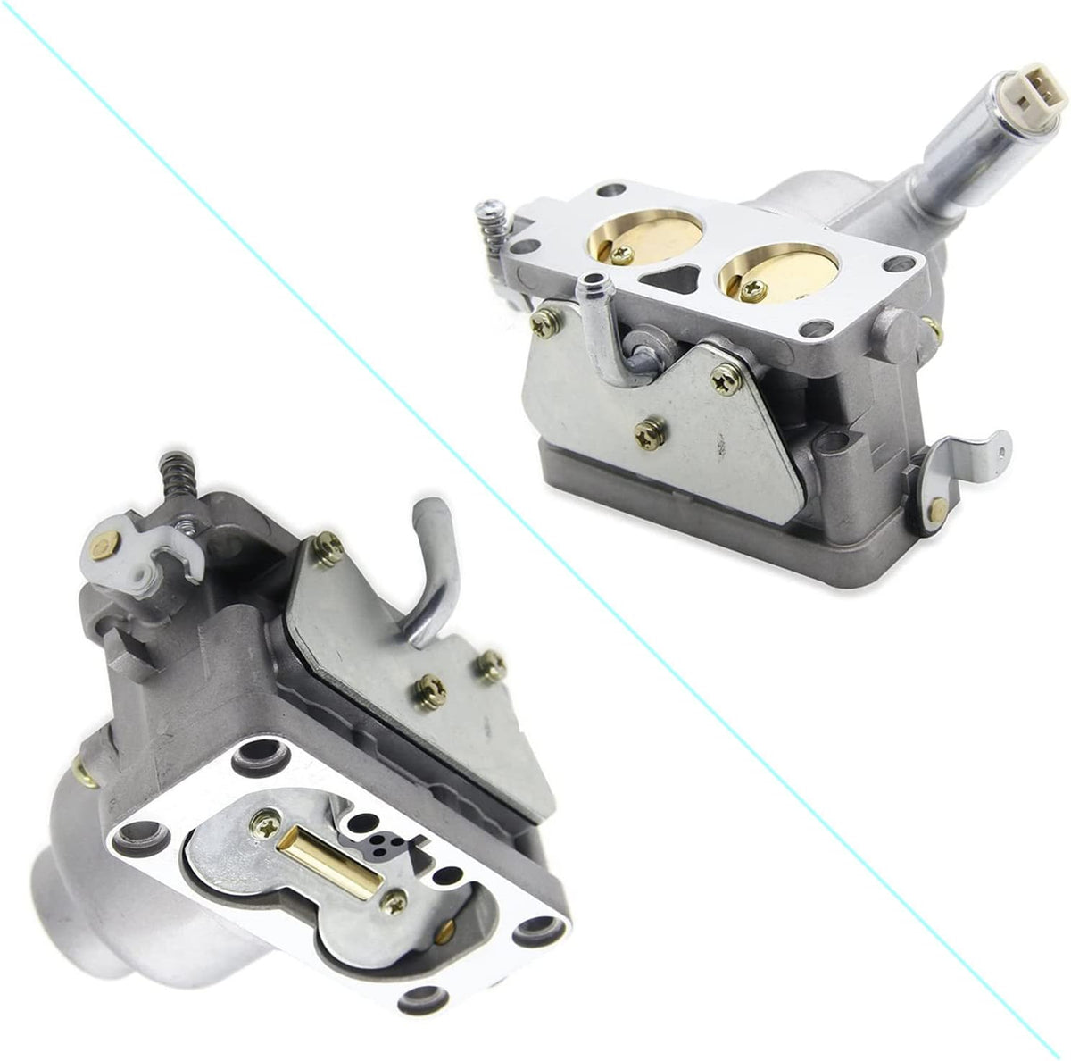 Carburetor Compatible with Briggs and Stratton V-Twin Engine, Manual Choke, Pack of 2 T86509