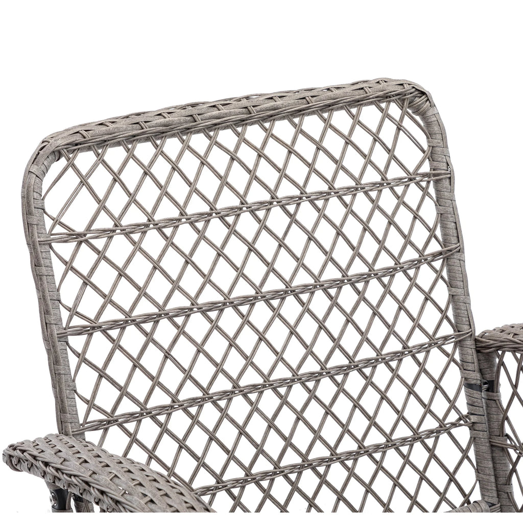 3 Pc Outdoor Swivel Rocker Patio Chairs - Blue M545