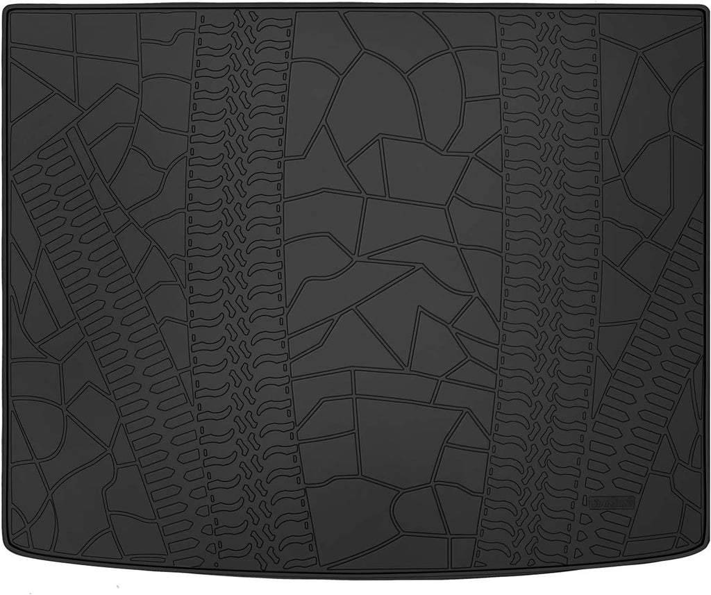 Cargo Liners Trunk Mats Full Black Rubber Pack of 2 H832