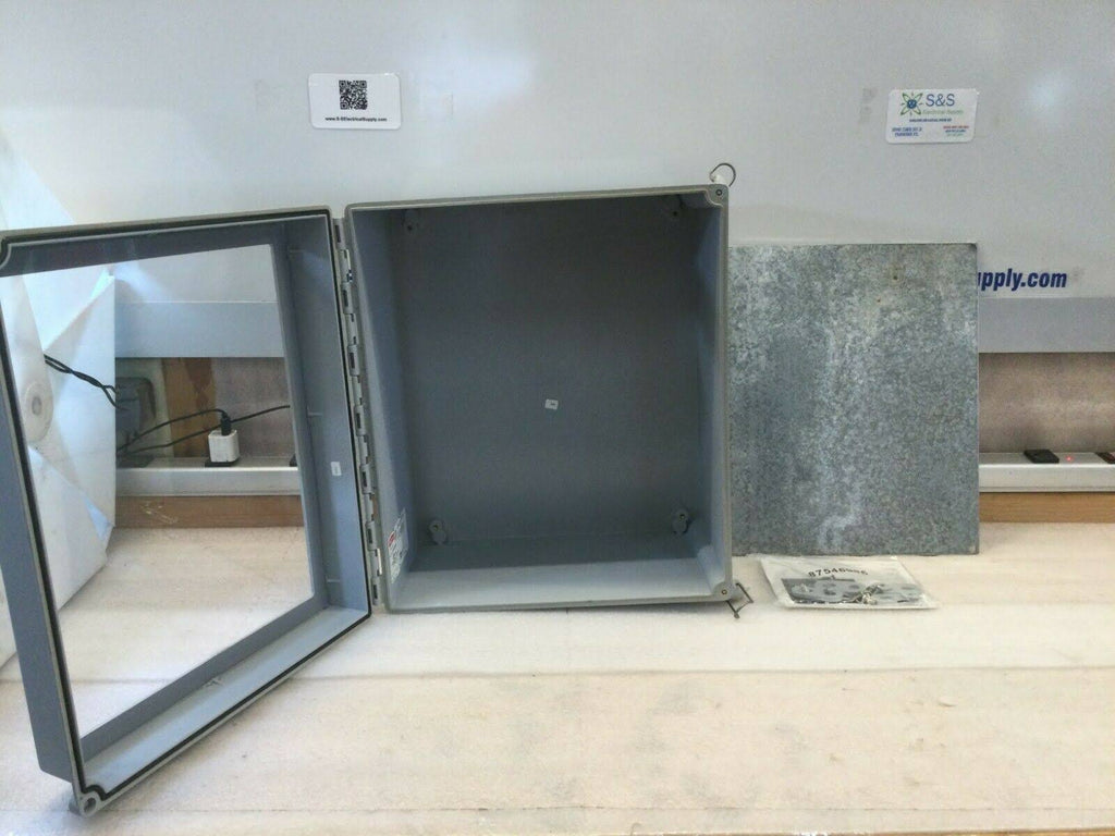 NEMA 4X Fiberglass Enclosure with Window Quick Release Cover F9515
