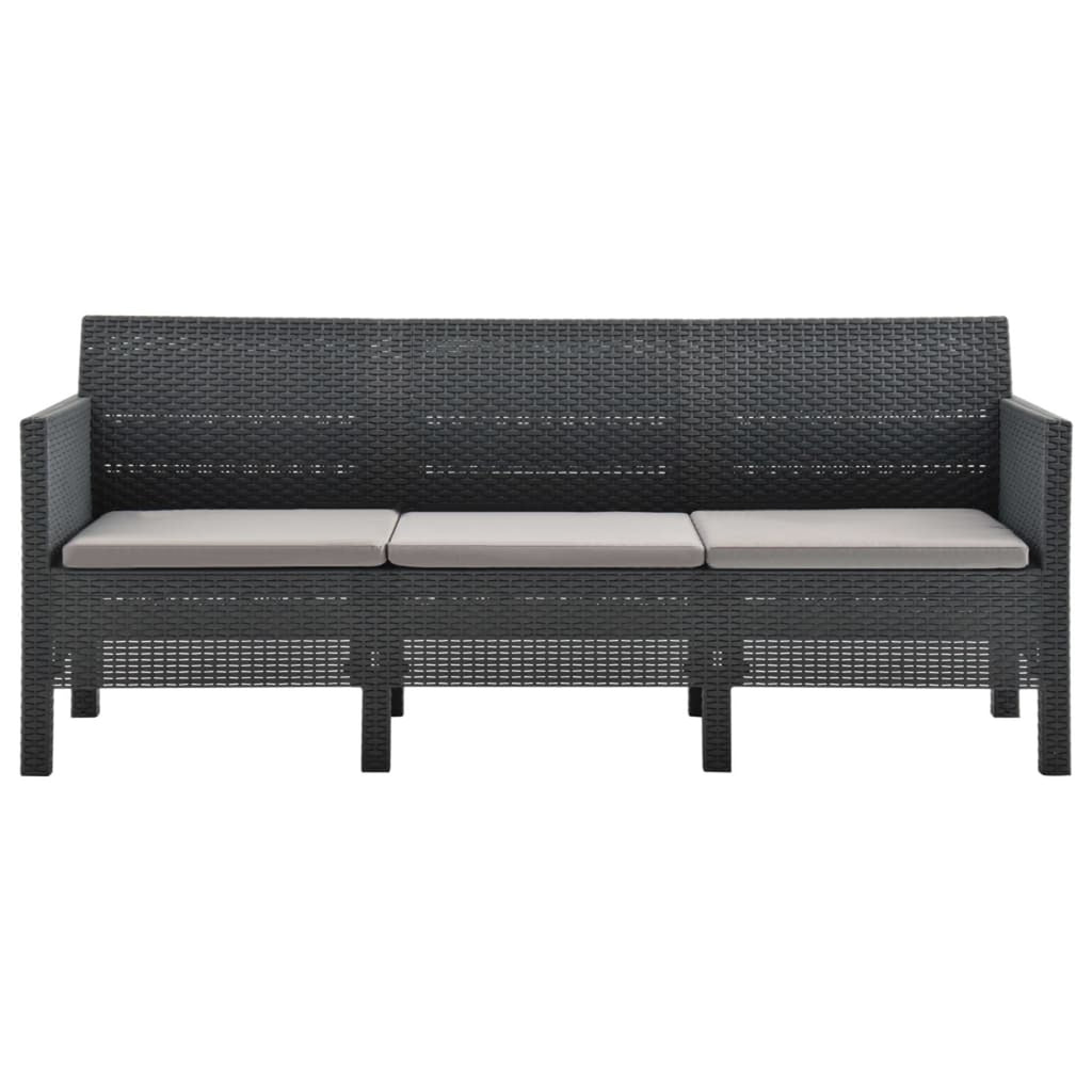 4 Piece Polypropylene Patio Lounge Set with Cushion D901