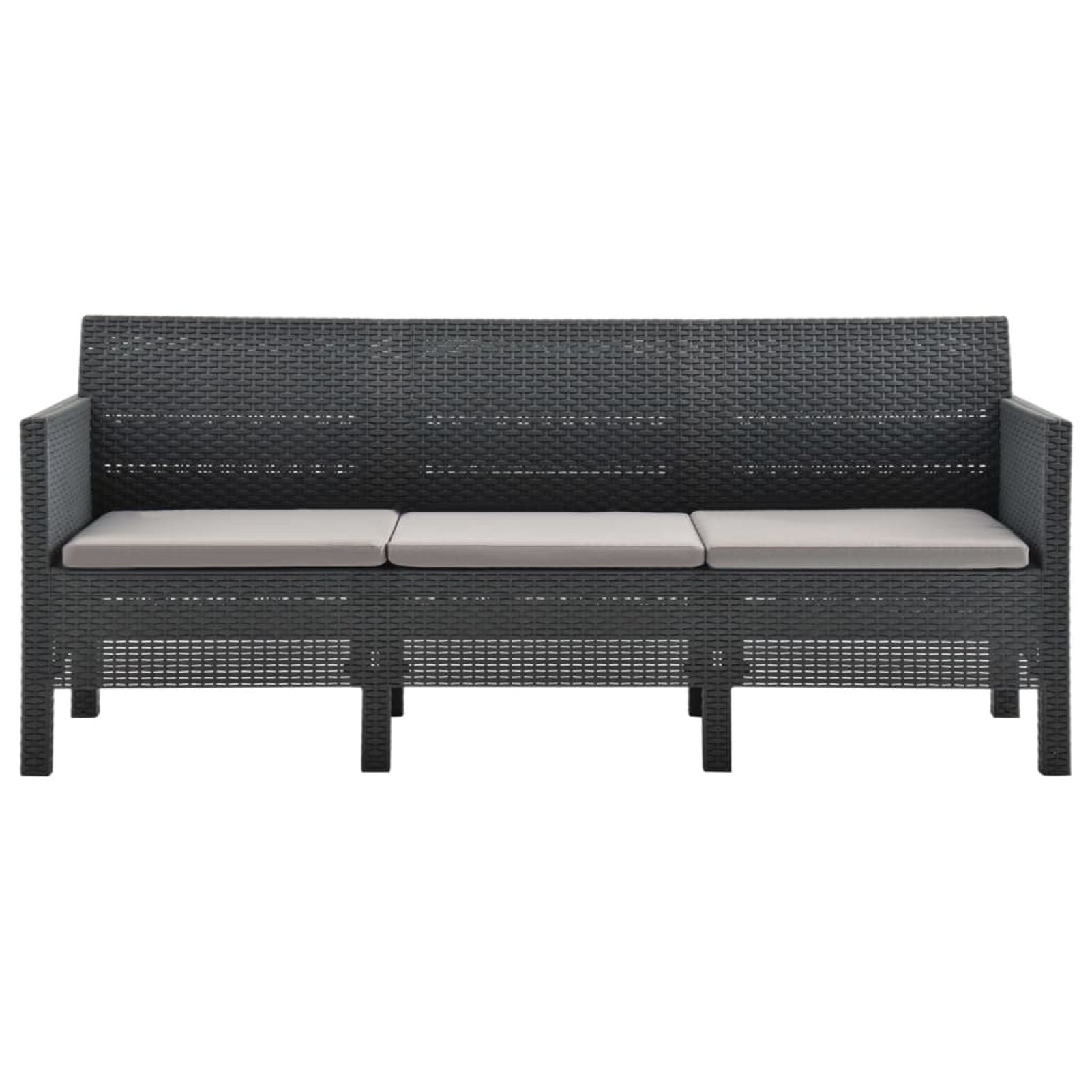 4 Piece Polypropylene Patio Lounge Set with Cushion D901