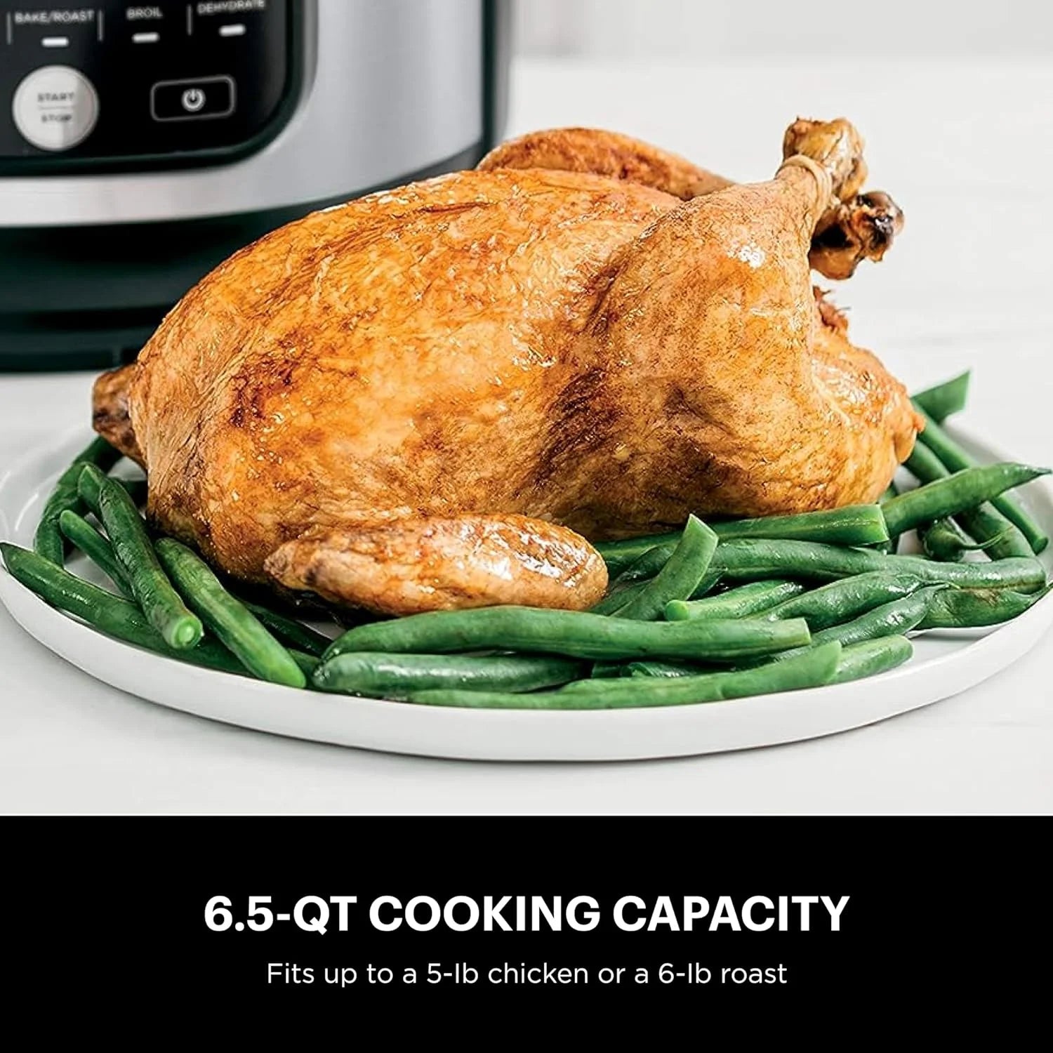 6.5 qt 11-in-1 Pro Pressure Cooker Air Fryer with Stainless Finish T85364